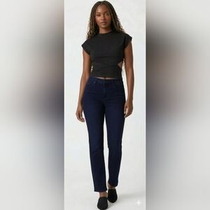 NWT Mavi Dark Blue Indigo Move Kendra High-Rise Straight Leg Jeans 29W/30L